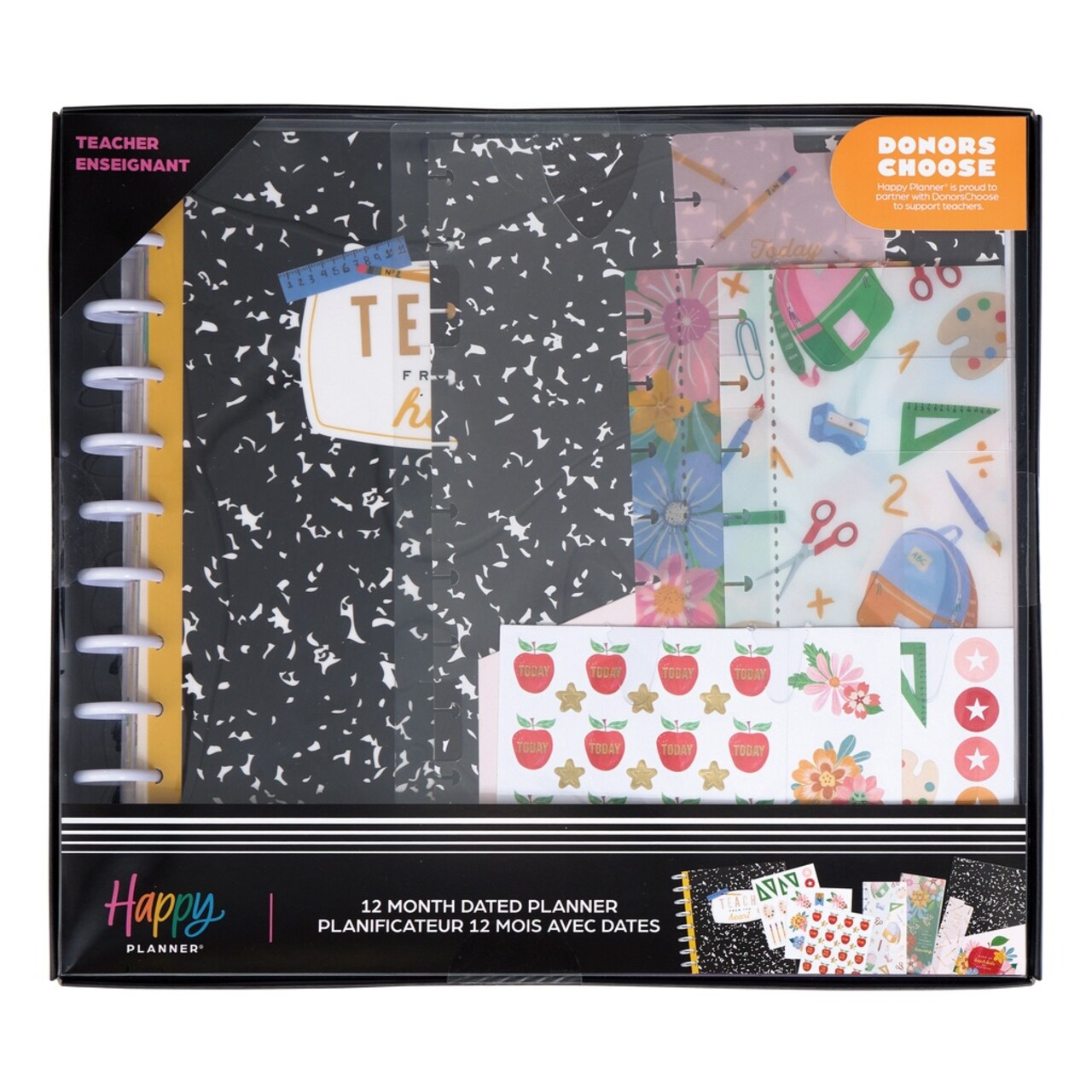 Happy Planner 12-Month Big Teacher Planner Box Kit-Books & Blooms; July '24 - June '25
